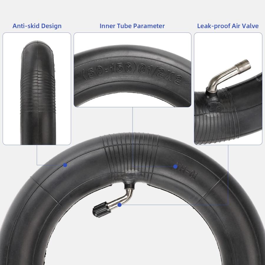 【並行輸入品】ulip (2パック) 8.5インチ インナーチューブ リアホイール ベントバルブステム 50/75 6.1 リアタイヤ 8 1/