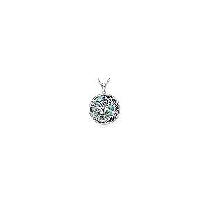 【並行輸入品】ONEFINITY Celtic Owl Necklace Sterling Silver Abalone Shell Owl_2