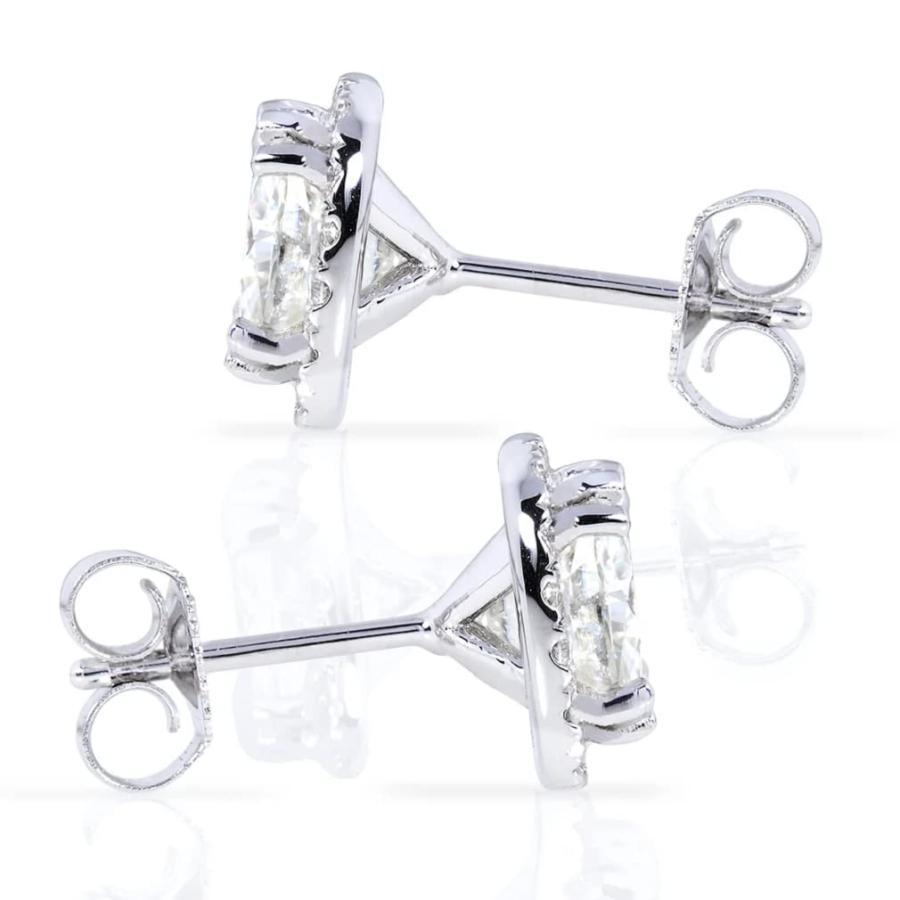 【並行輸入品】Mois 4 CT Cushion Colorless Moissanite Engagement Earring, Weddiの画像