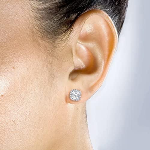 【並行輸入品】Mois 4 CT Cushion Colorless Moissanite Engagement Earring, Weddiの画像