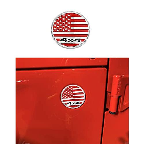 【並行輸入品】U.S. Flag Emblem 4×4 Metal Automotive Badge Specifically Designeの画像