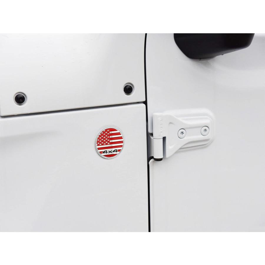 【並行輸入品】U.S. Flag Emblem 4×4 Metal Automotive Badge Specifically Designeの画像