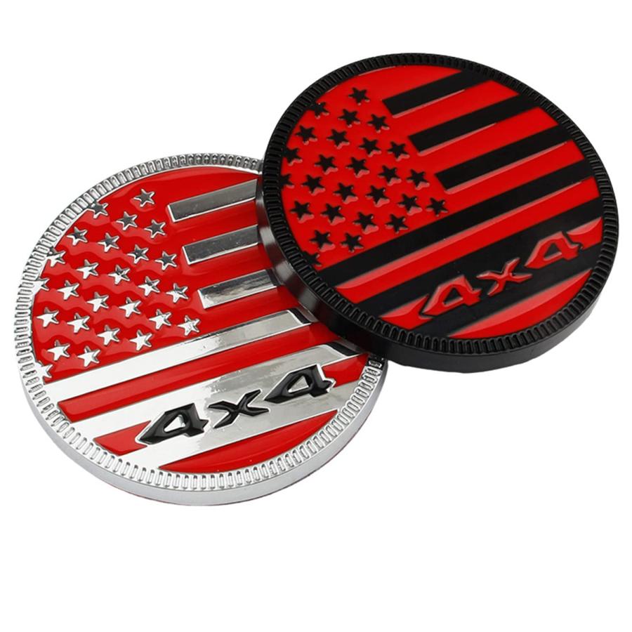 【並行輸入品】U.S. Flag Emblem 4×4 Metal Automotive Badge Specifically Designeの画像