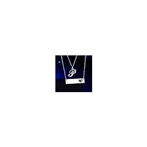 【並行輸入品】Personalized Initial Bar Layered Necklaces for Women, Custom Daiの画像