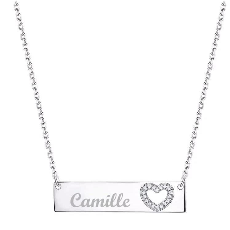 【並行輸入品】Personalized Initial Bar Layered Necklaces for Women, Custom Daiの画像