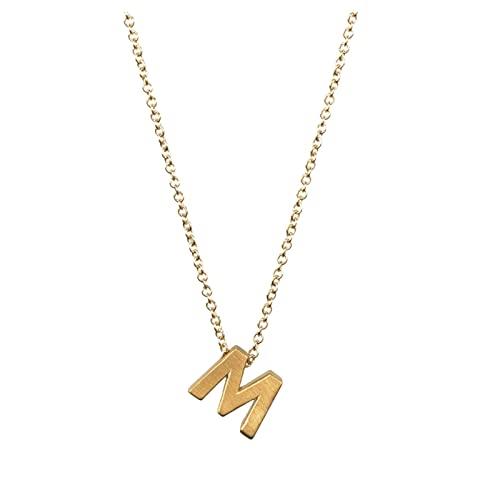 【並行輸入品】Silver Necklace Dainty Gold Initial Necklaces for Women Gold Fil_1