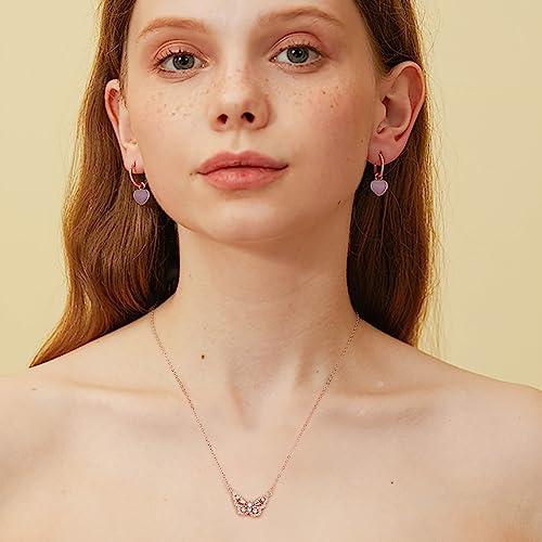【並行輸入品】ペンダントネックレス レディース S925 シルバーメッキネックレス キュービックジルコニア バタフライネックレス ウェディング/の画像