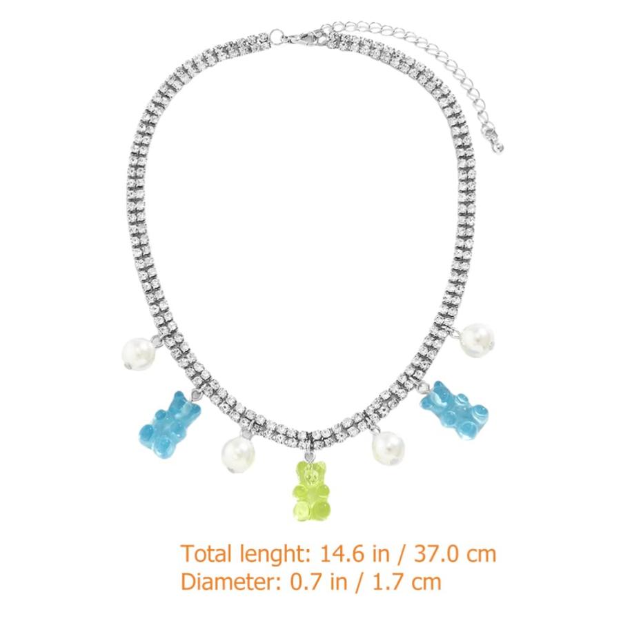 【並行輸入品】Holibanna Rhinestone Bear Necklace Claw Necklace Neck Jewelry Cu_3