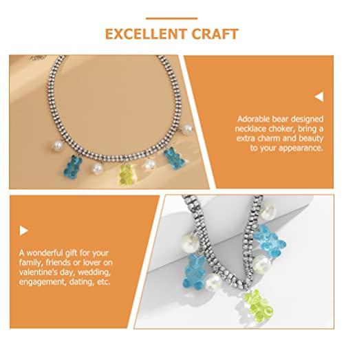 【並行輸入品】Holibanna Rhinestone Bear Necklace Claw Necklace Neck Jewelry Cu_7