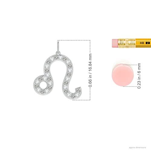 【並行輸入品】Angara 天然ダイヤモンド 星座ペンダントネックレス レディース ガールズ 14K ソリッドゴールド/925スターリングシルバの画像