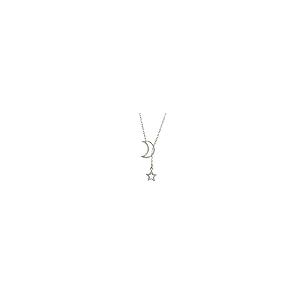 【並行輸入品】Women's Moon Star Pendant Necklace Silver Chain Jewelry Choker (_2