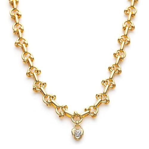 【並行輸入品】C.Paravano ネックレス レディース | 女性用ペンダントネックレス | 18Kゴールドメッキチェーンネックレス | ファ_1