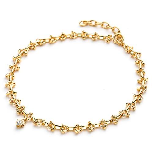 【並行輸入品】C.Paravano ネックレス レディース | 女性用ペンダントネックレス | 18Kゴールドメッキチェーンネックレス | ファ_4