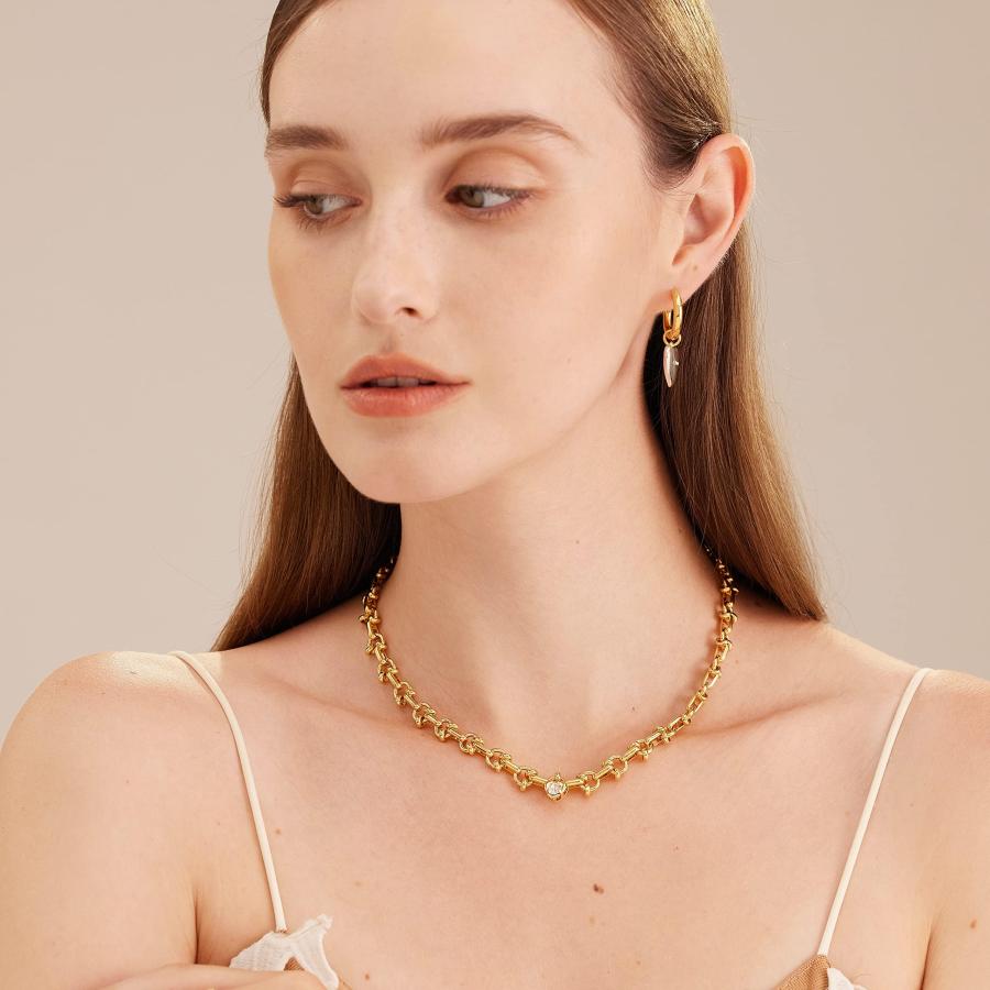 【並行輸入品】C.Paravano ネックレス レディース | 女性用ペンダントネックレス | 18Kゴールドメッキチェーンネックレス | ファ_6