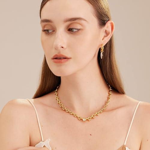 【並行輸入品】C.Paravano ネックレス レディース | 女性用ペンダントネックレス | 18Kゴールドメッキチェーンネックレス | ファ_7