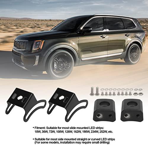 【並行輸入品】Fydun Light Bar Mounts Mounting Bracket, 2 Pack Adjustable Blackの画像