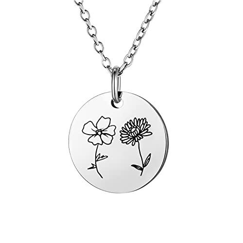 SIMONLY Birth Month Flower Necklace for Her 925 Sterling Silver  並行輸入品｜best-style｜02