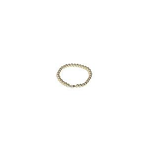 【並行輸入品】Seven Seas Pearls 14Kゴールドビーズ ラウンドポリッシュボールブレスレット ロブスタークラスプ 4mmビーズの画像