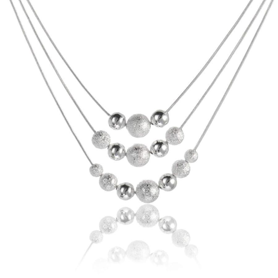 【並行輸入品】Silver Necklaces for Women Necklace Necklace Layered Multilayer_6