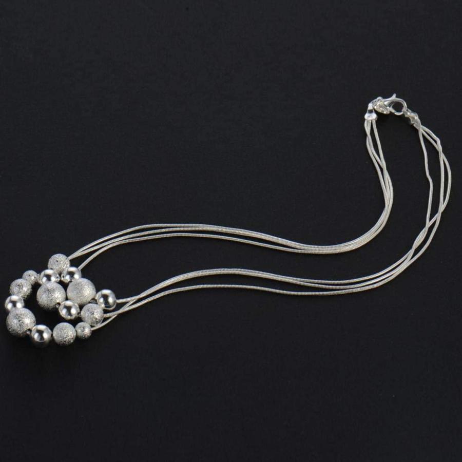 【並行輸入品】Silver Necklaces for Women Necklace Necklace Layered Multilayer_9