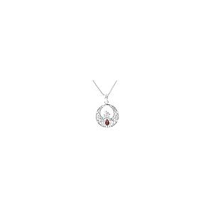 【並行輸入品】Jewelry Trends Silver Celtic Phoenix Pendant Necklace with Garne_2