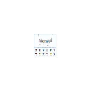 【並行輸入品】Luxladis ネームネックレス パーソナライズ、カスタムネックレス 女性用、カスタムママネックレス 子供の名前 2 7 ハートの画像