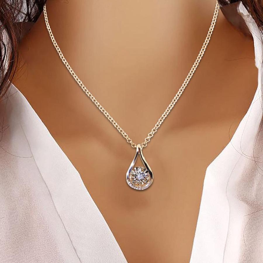 【並行輸入品】Statement Necklace for Women Necklace Drop Trendy Necklace Water_3