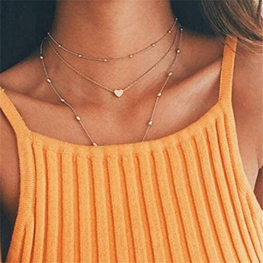 【並行輸入品】Minimalist Design Necklace Multi Layered Dreat Charming Idea Tre_3