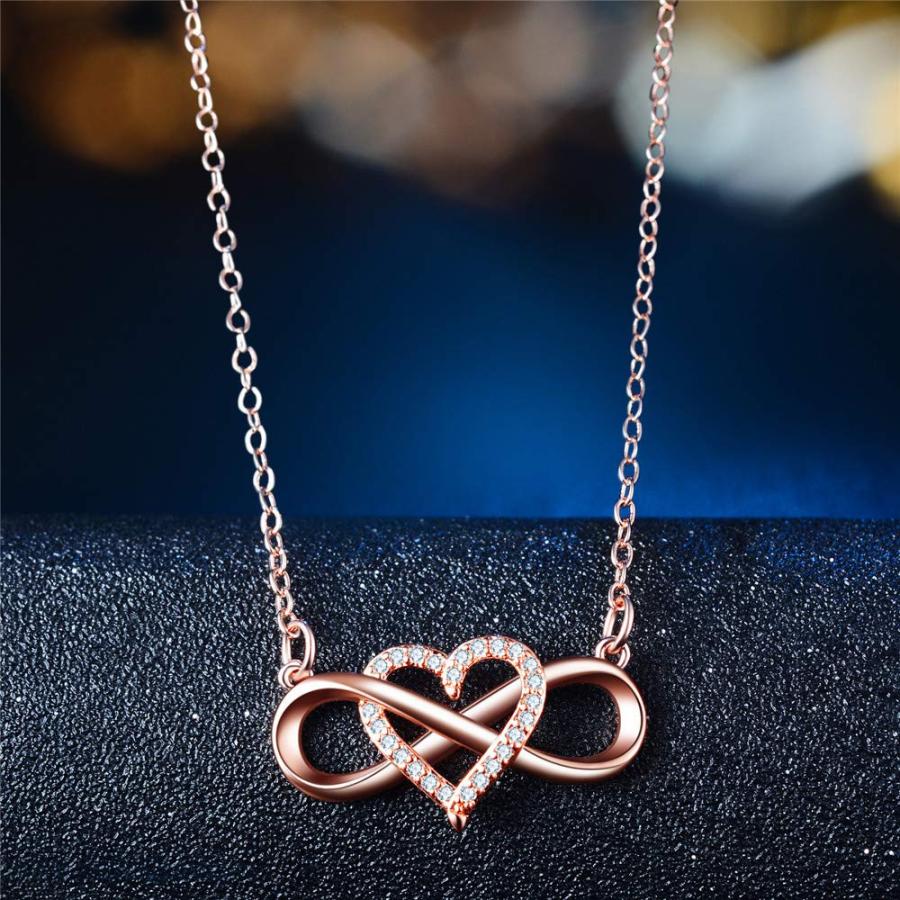 【並行輸入品】To My Daughter/To My Granddaughter インフィニティハートネックレス キュービックジルコニア 上品_6