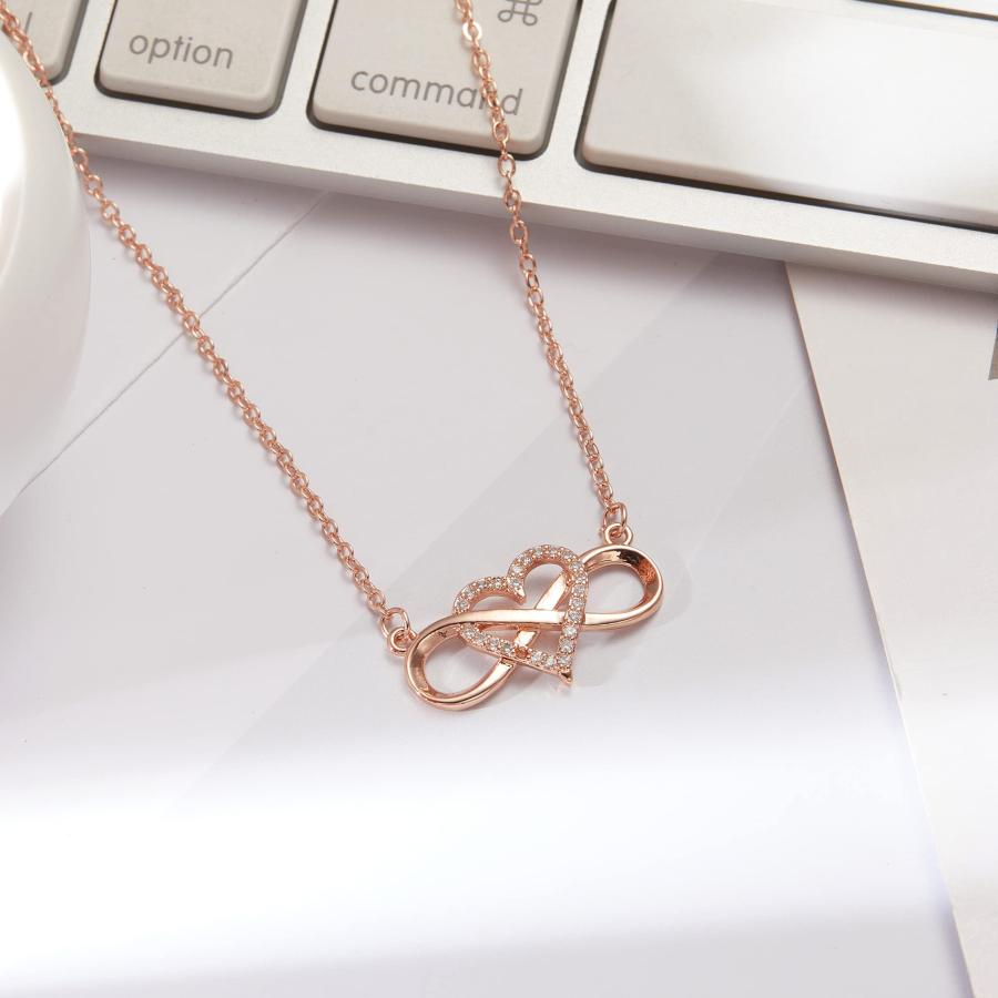 【並行輸入品】To My Daughter/To My Granddaughter インフィニティハートネックレス キュービックジルコニア 上品_9