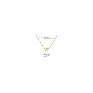 【並行輸入品】Layered Chain Necklaces Women Trendy Heart Double Ring Necklace_8