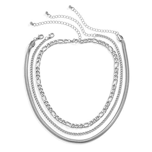 【並行輸入品】Snake Necklace for Women， Necklaces for Women Trendy Silver Plat_1