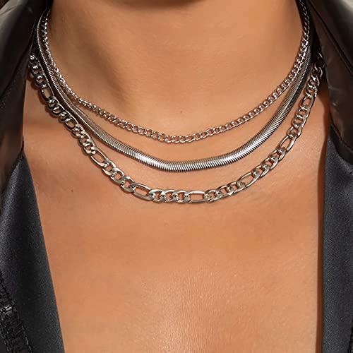 【並行輸入品】Snake Necklace for Women， Necklaces for Women Trendy Silver Plat_7