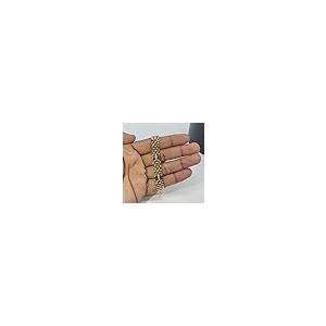 【並行輸入品】Animas Jewels ヴィンテージリンクブレスレット メンズ ラウンドカット 人工ダイヤモンド 14K リアルイエローゴール_7