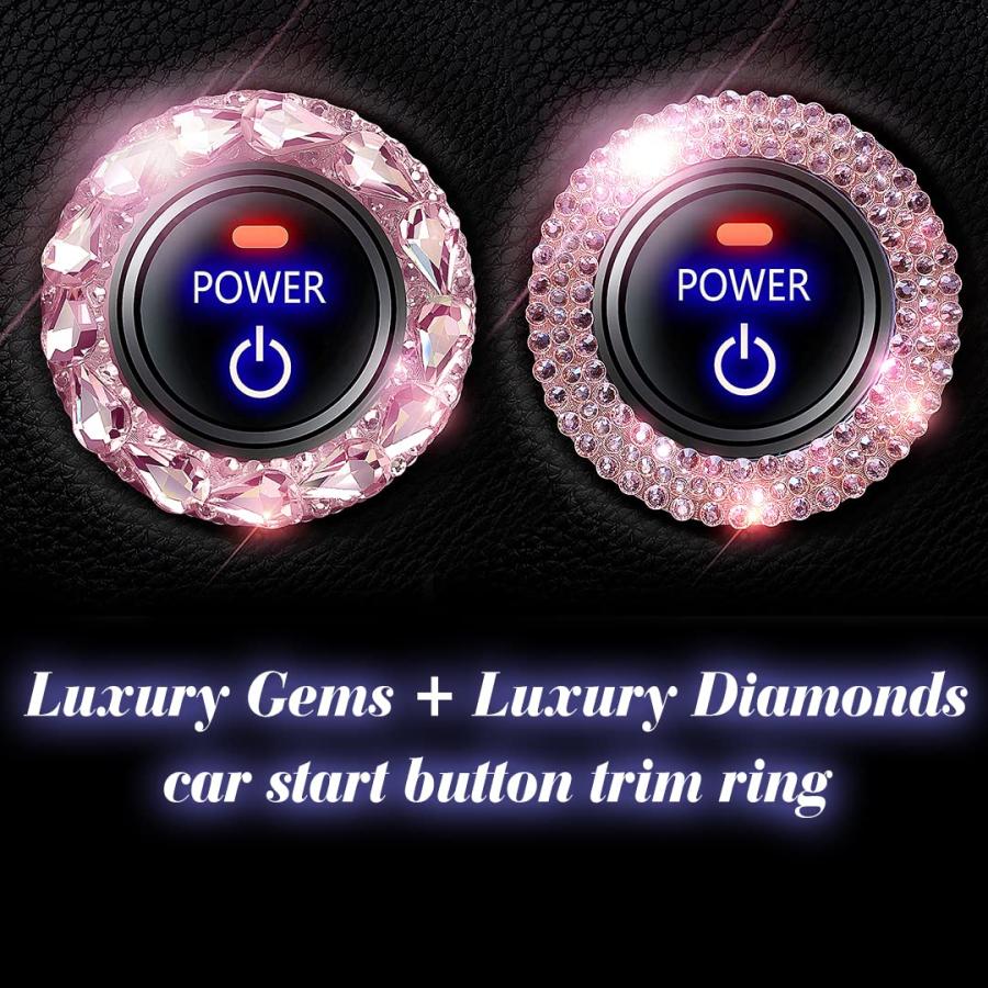【並行輸入品】Murimt 2 Pack Rhinestone car Key Ignition Starter Bling for Womeの画像