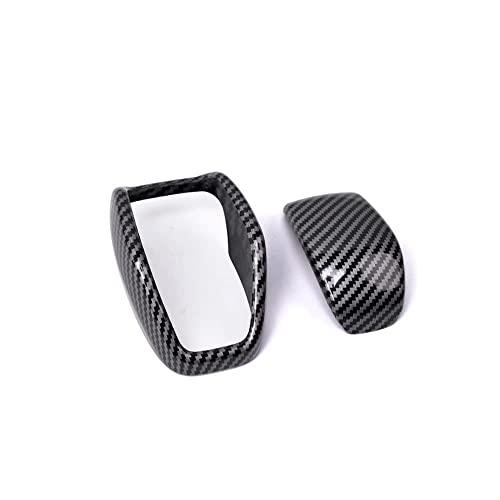 【並行輸入品】XITER 2pcs ABS Carbon Fiber Car Interior Auto Gear Shift Knob Frの画像