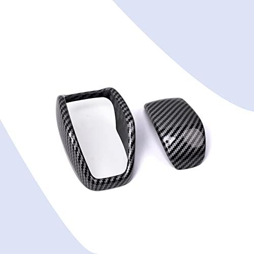 【並行輸入品】XITER 2pcs ABS Carbon Fiber Car Interior Auto Gear Shift Knob Frの画像