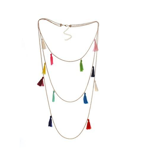 【並行輸入品】Stfery Trendy Necklace for Women， Layered Necklace Gold Plated C_1