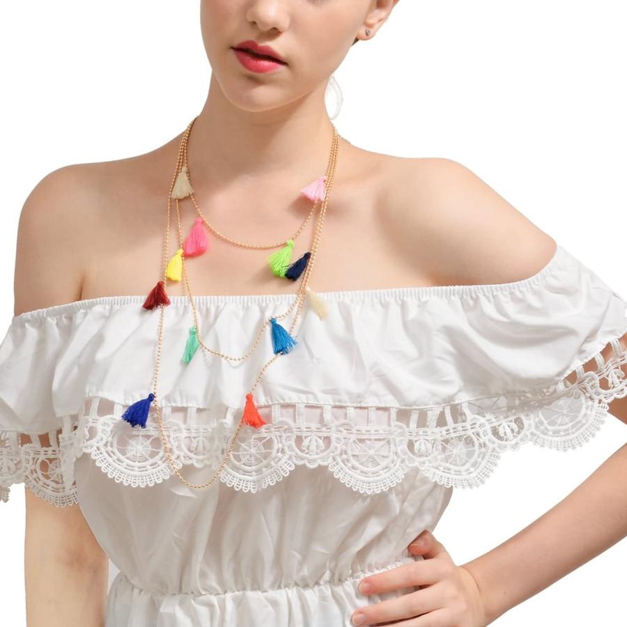 【並行輸入品】Stfery Trendy Necklace for Women， Layered Necklace Gold Plated C_3
