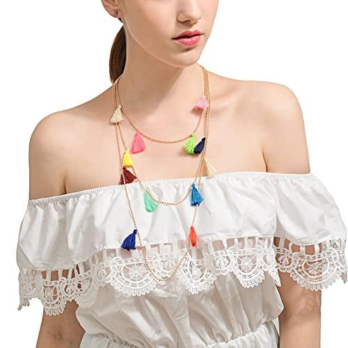 【並行輸入品】Stfery Trendy Necklace for Women， Layered Necklace Gold Plated C_7