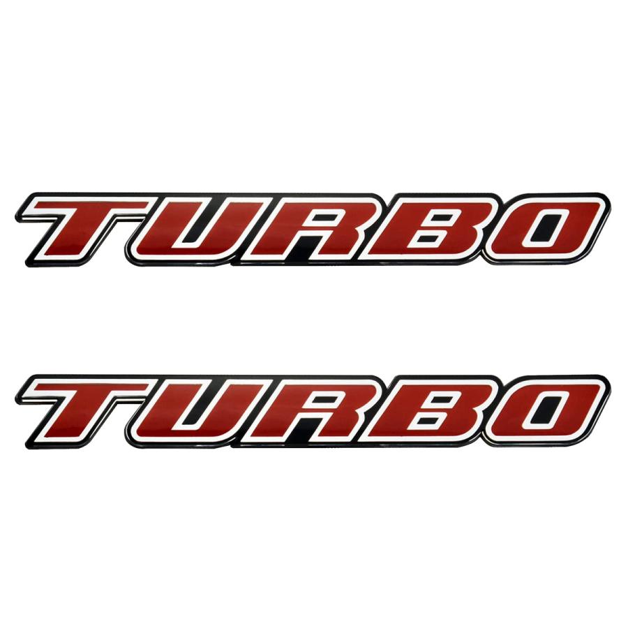 【並行輸入品】ターボTカーオートトランクリッドリアフェンダーバッジエンブレムデカールステッカー1個 ユニバーサル車トラックSUV交換用。 1Pcの画像