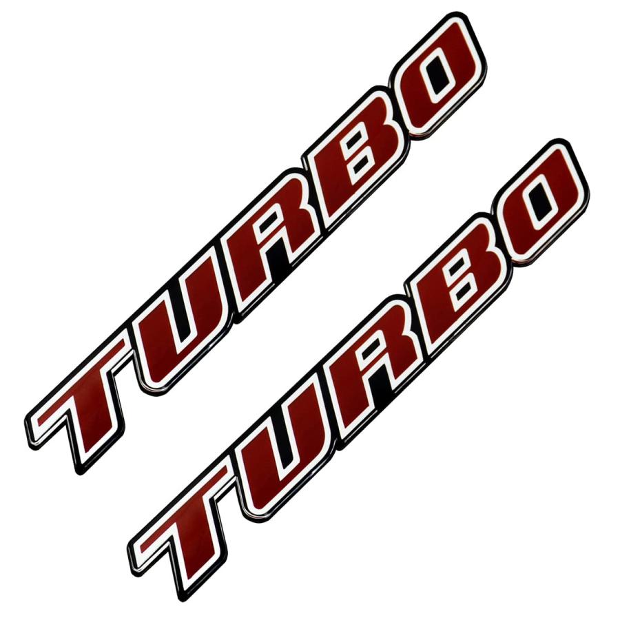 【並行輸入品】ターボTカーオートトランクリッドリアフェンダーバッジエンブレムデカールステッカー1個 ユニバーサル車トラックSUV交換用。 1Pcの画像