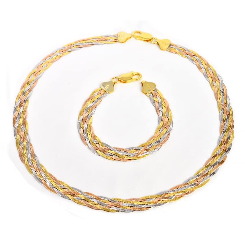 【並行輸入品】Choker necklace for women Trendy S925 Pure Silver Gold Plated Woの画像