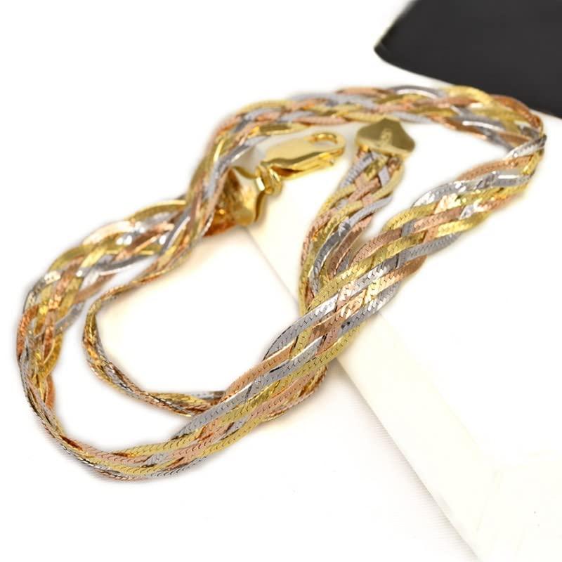 【並行輸入品】Choker necklace for women Trendy S925 Pure Silver Gold Plated Woの画像