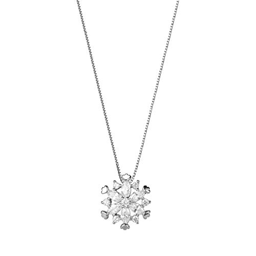 【並行輸入品】Rhinestone Choker Necklace Silver Snowflake Necklaces Fashion Cr_1