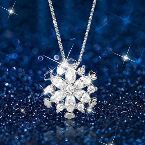 【並行輸入品】Rhinestone Choker Necklace Silver Snowflake Necklaces Fashion Cr_4