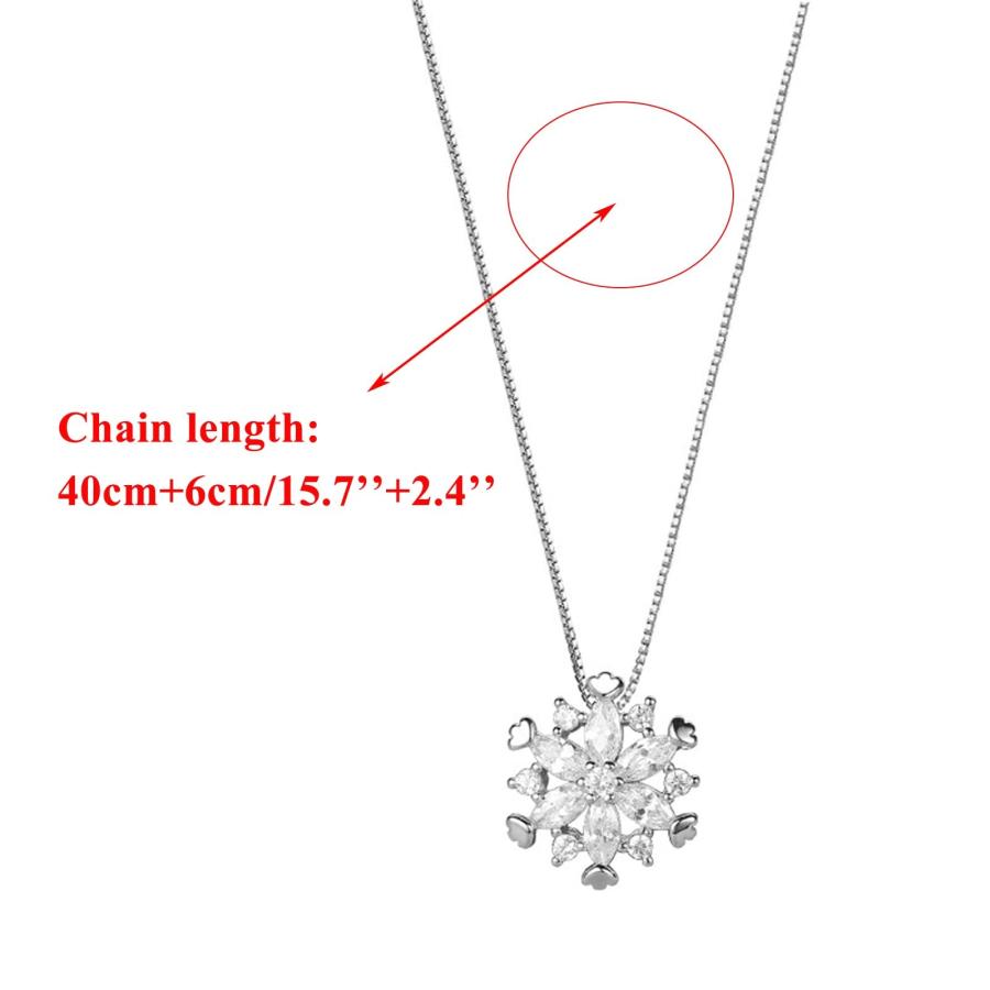 【並行輸入品】Rhinestone Choker Necklace Silver Snowflake Necklaces Fashion Cr_6
