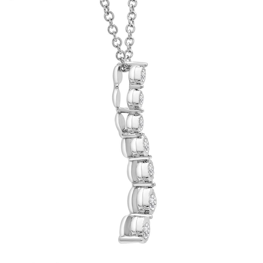 【並行輸入品】Timeless Love 1/10 CT ダイヤモンド ミラクルプレート ペンダントセット スターリングシルバー 18インチ ケ_6