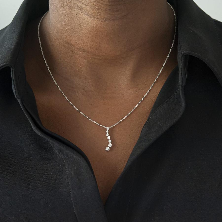 【並行輸入品】Timeless Love 1/10 CT ダイヤモンド ミラクルプレート ペンダントセット スターリングシルバー 18インチ ケ_9