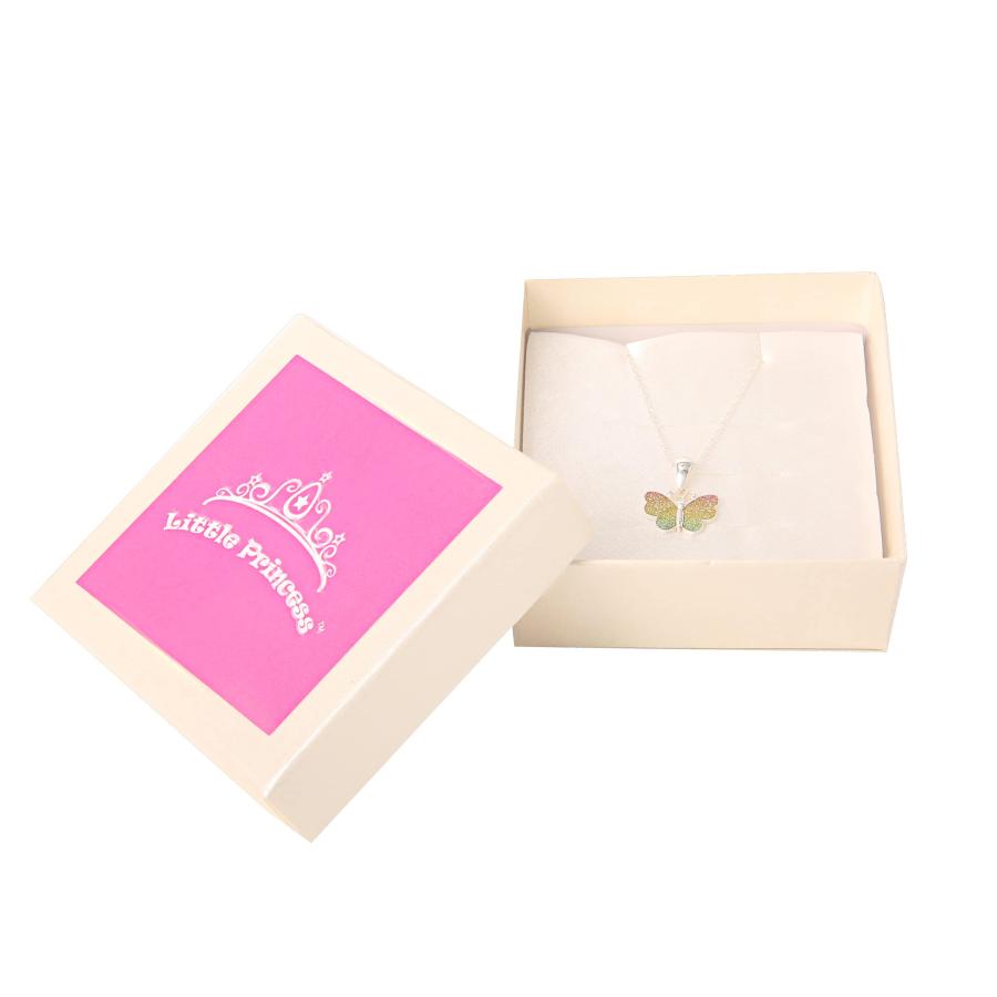 【並行輸入品】LITTLE PRINCESS スターリングシルバーネックレス 16インチまたは18インチチェーンネックレス ペンダント付き， ス_9